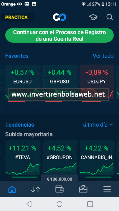 App de trading del broker AvaTrade