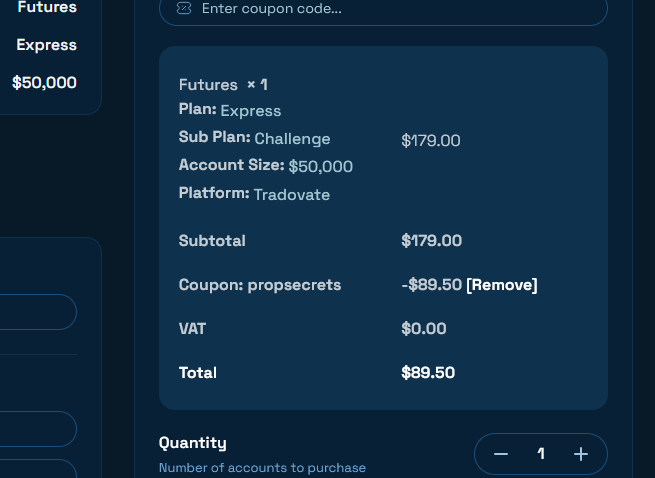 Blue Guardian Discount Code PROPSECRETS Verified 28/09/2026 Express Account 50% off