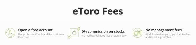 What are eToro Fees and commissions