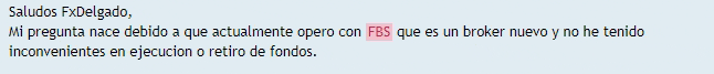 Opinion sobre la retirada de fondos en el broker FBS