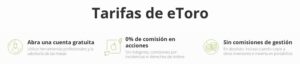 Comisiones y Tarifas etoro